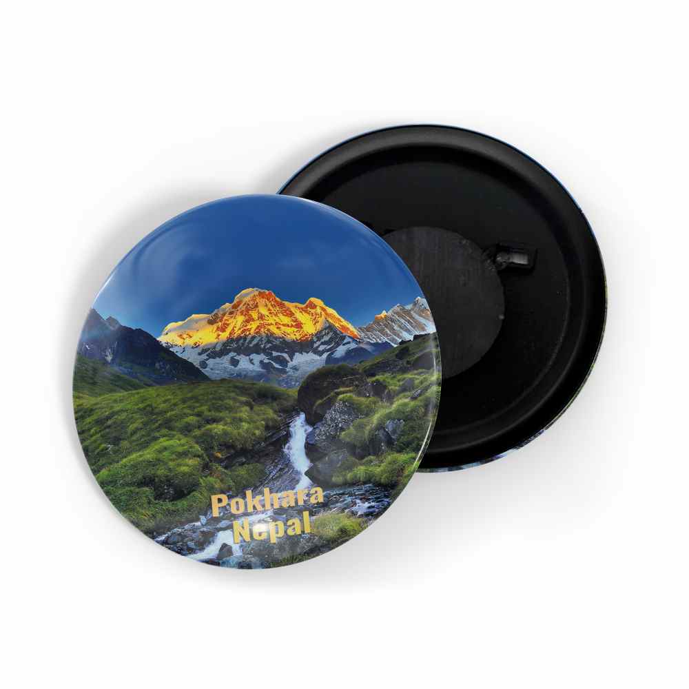 dhcrafts Fridge Magnet Multicolor Famous Tourist Place Pokhara Nepal Glossy Finish Design Pack of 1